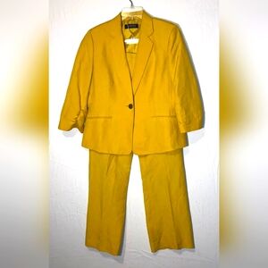 Kasper Mustard Yellow Pantsuit